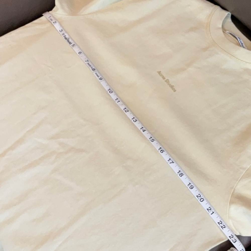 Acne Studios Logo T-Shirt Dress vanilla yellow - Picture 5 of 7